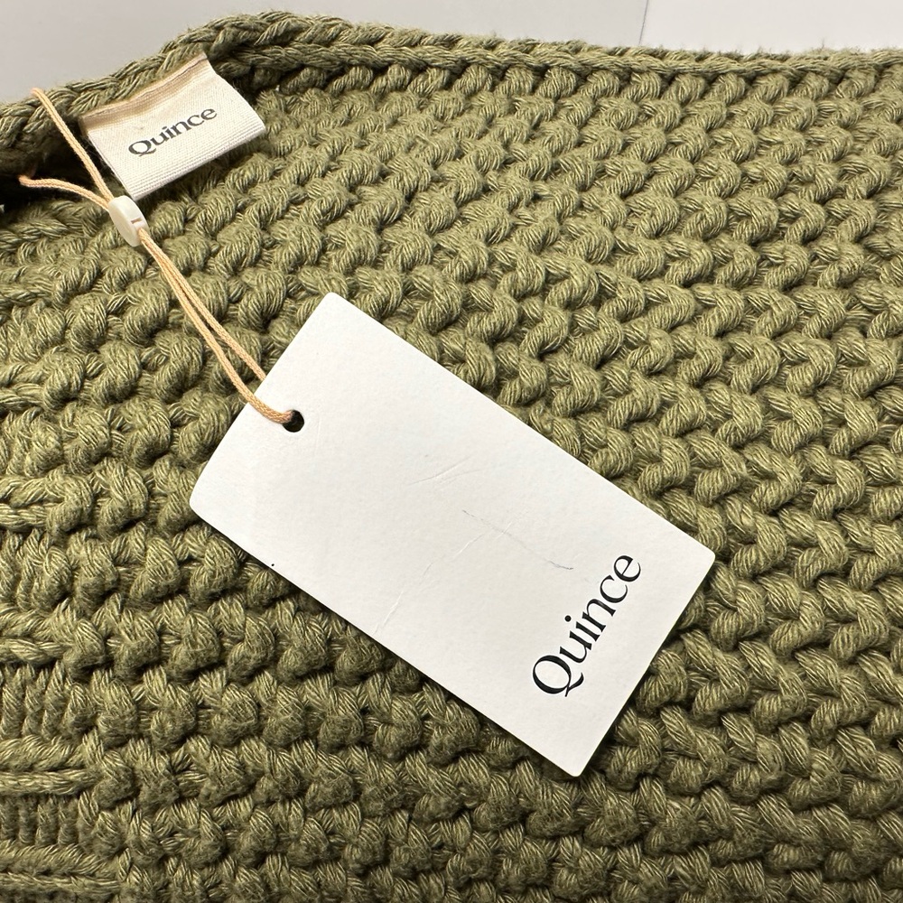 NWT QUINCE Cotton Fisherman Throw - Olive - Picture 5 of 6